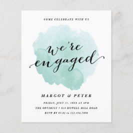 Inbjudan till Förlovning för vattenfärg i budgetsk