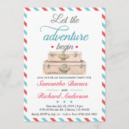 Inbjudan till Förlovning i resväska Äventyr