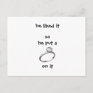 Inbjudan till förlovning vykort