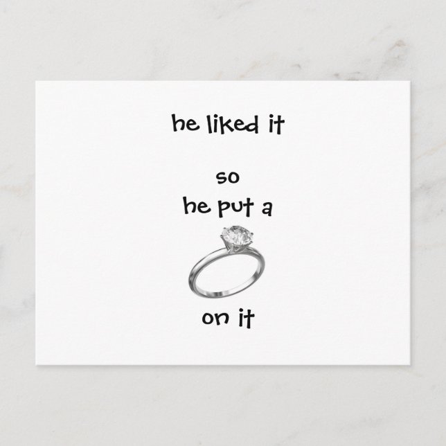 Inbjudan till förlovning vykort (Framsida)