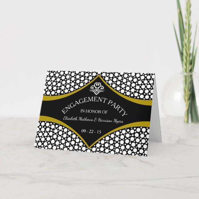 Inbjudan till Förlovningen Diamond Guld Bröllop (Framsida)