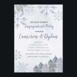 Inbjudan till förlovningen Winter Forest Snöflingo<br><div class="desc">Inbjudan till förlovningen Winter Forest Snöflingor. Formuleringen kan ändras till valfri tillfälle</div>