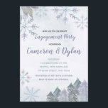 Inbjudan till förlovningen Winter Forest Snöflingo<br><div class="desc">Inbjudan till förlovningen Winter Forest Snöflingor. Formuleringen kan ändras till valfri tillfälle</div>