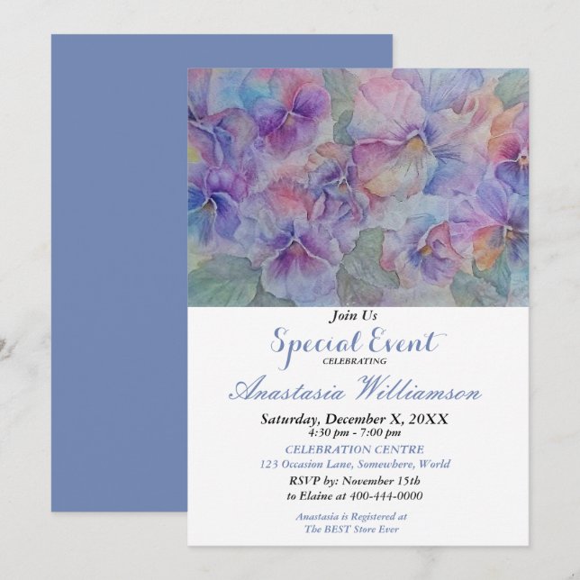 INBJUDAN TILL FÖRLOVNINGSFEST (Fram/baksida)