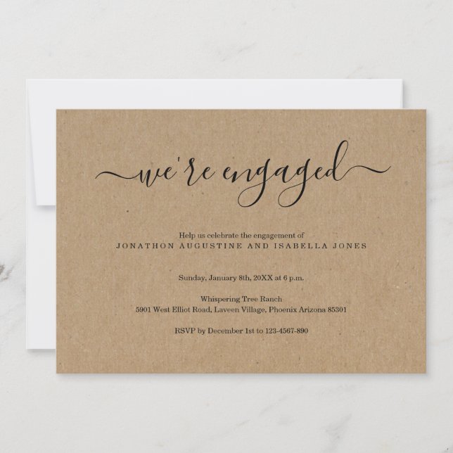 Inbjudan till förlovningsfest (Framsida)