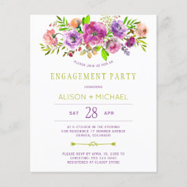 Inbjudan till förlovningsfest av budgetansvarig bl