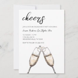 Inbjudan till Förlovningsfest av Cheers Champagne