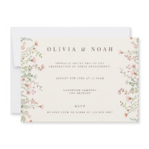 Inbjudan till Förlovningsfest av enkel Boho Wildbl