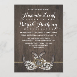 Inbjudan till Förlovningsfest av hästskons Blommig