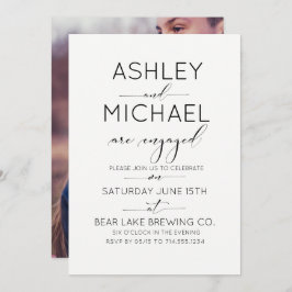 Inbjudan till Förlovningsfest av kallgrafi av typs