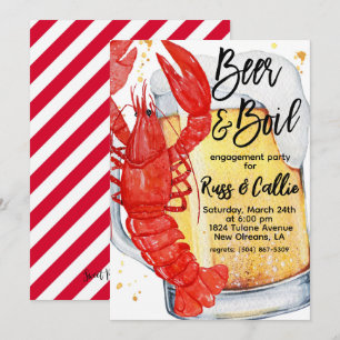 Inbjudan till Förlovningsfest av kräftor Boil