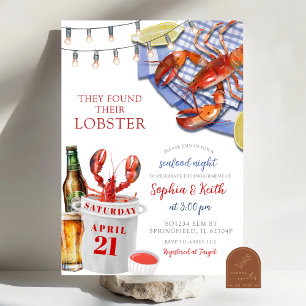 Inbjudan till Förlovningsfest av sjömat nattetid