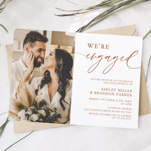 Inbjudan till Förlovningsfest av Terracotta Rust P (Skapare uppladdad)