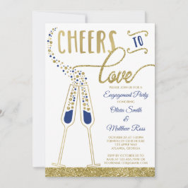 Inbjudan till förlovningsfest, Faux Glitter/Foil