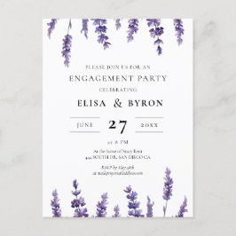 Inbjudan till förlovningsfest för elegant lavender