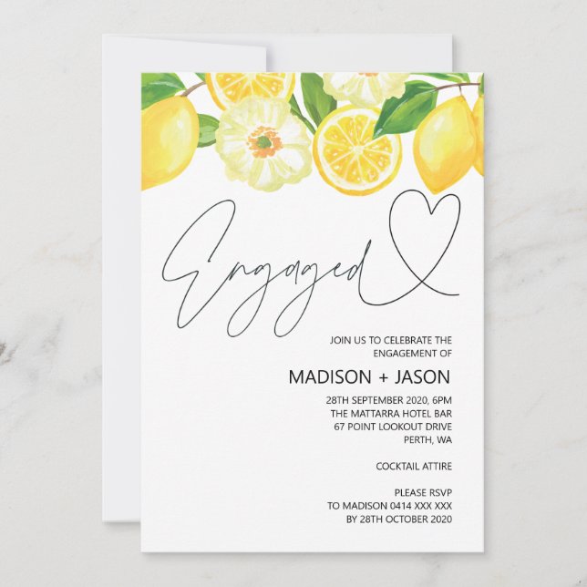 Inbjudan till Förlovningsfest i sommarlexikon (Framsida)