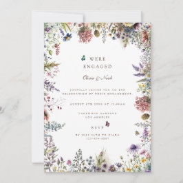 Inbjudan till Förlovningsfesten Boho Wildblomstert