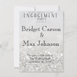 Inbjudan till Förlovningsfesten elegant/Silver
