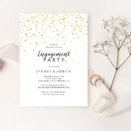 Inbjudan till Förlovningsfesten Guld Confetti
