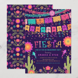 Inbjudan till Förlovningsfesten Låt oss fiesta i f