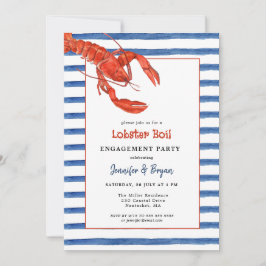 Inbjudan till förlovningsfesten Lobster Boil par