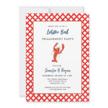 Inbjudan till förlovningsfesten Lobster Boil Seafo