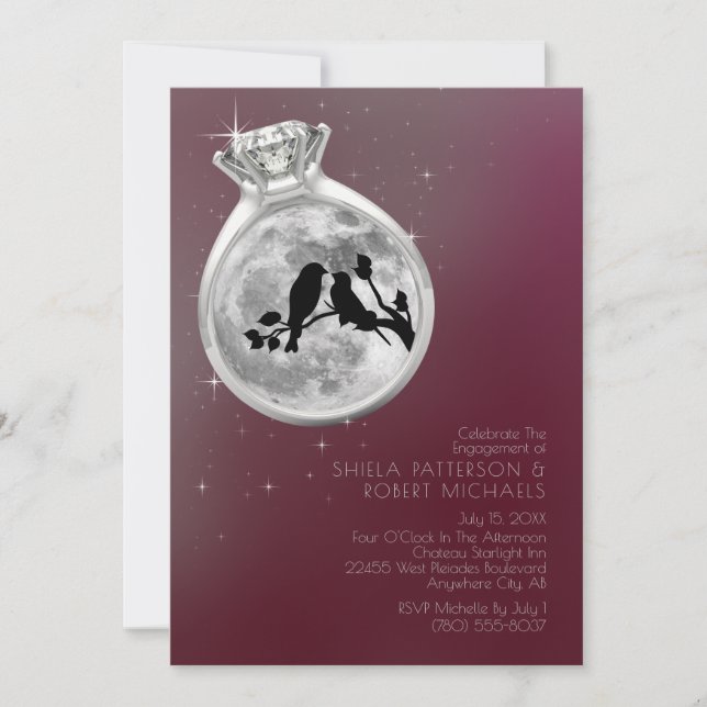 Inbjudan till förlovningsfirande (Framsida)