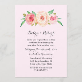 inbjudan till förnyelse av Rosa Vow