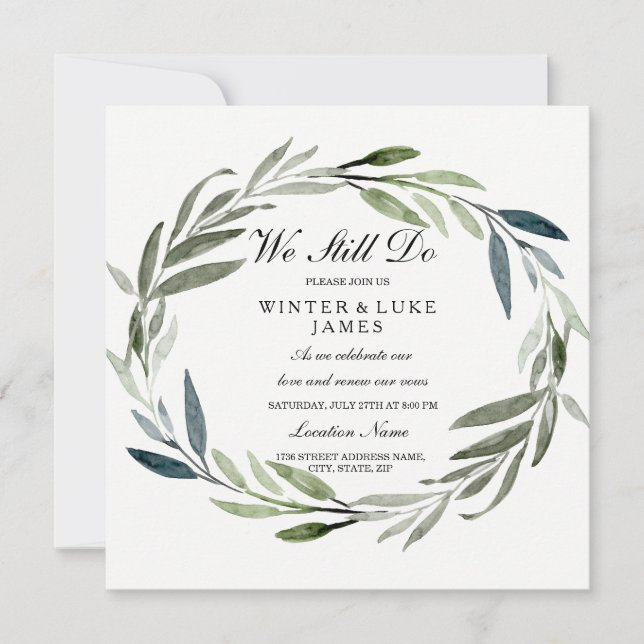 Inbjudan till förnyelse av utandningsVow för grönt (Framsida)