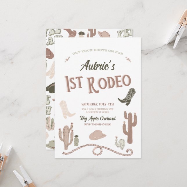 Inbjudan till första födelsedag (Fram/Back In Situ)