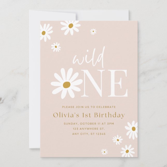 Inbjudan till första födelsedag (Framsida)