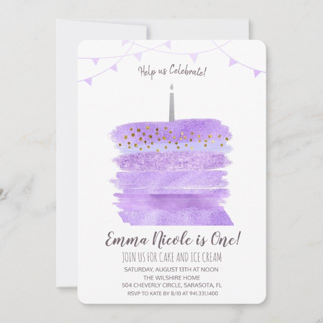 Inbjudan till första födelsedag efter kummel (Framsida)