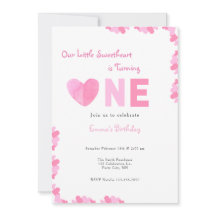 Inbjudan till första födelsedag för vår lilla lill