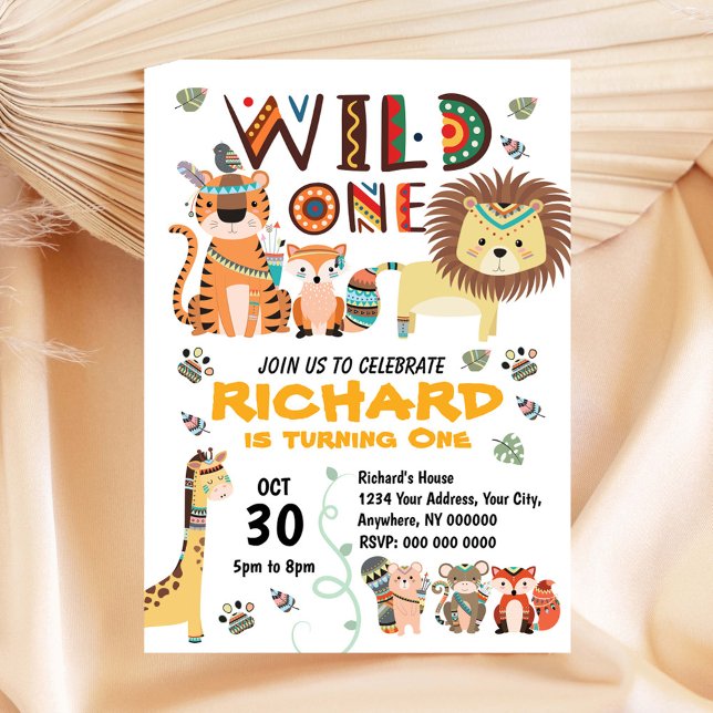 Inbjudan till första födelsedag från stammen (Skapare uppladdad)