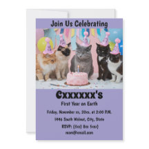 Inbjudan till första födelsedag i baby