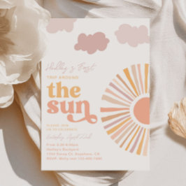 Inbjudan till första födelsedag i Girly Sol