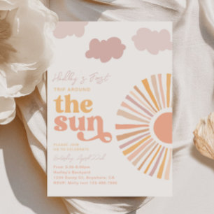 Inbjudan till första födelsedag i Girly Sol