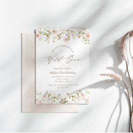 Inbjudan till första födelsedag i vild Ro Baby