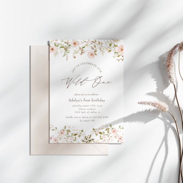 Inbjudan till första födelsedag i vild Ro Baby (Skapare uppladdad)