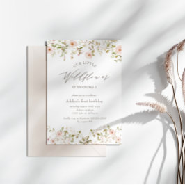 Inbjudan till första födelsedag i vild Ro Baby