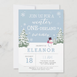 Inbjudan till första födelsedag på vintern