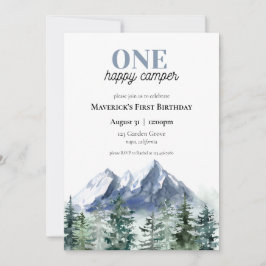 Inbjudan till första födelsedagen i Lycklig