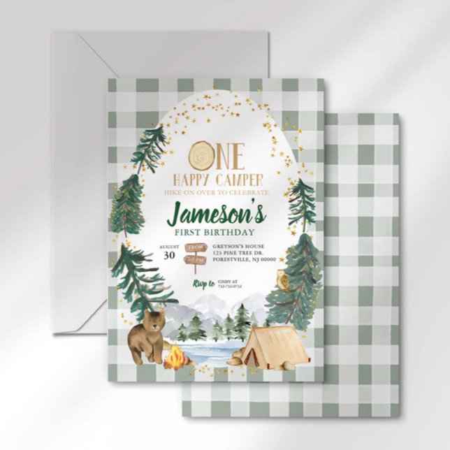 Inbjudan till första födelsedagen i Lycklig (Skapare uppladdad)