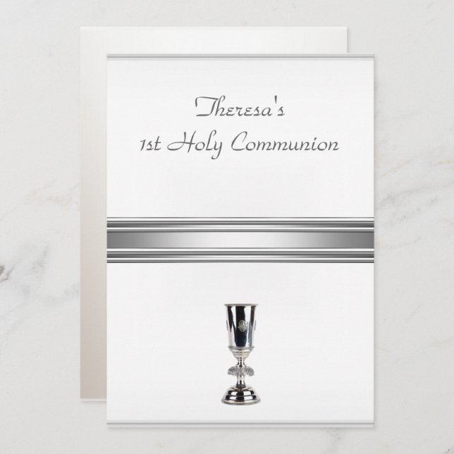 Inbjudan till första Heligan av Communion-part (Fram/baksida)