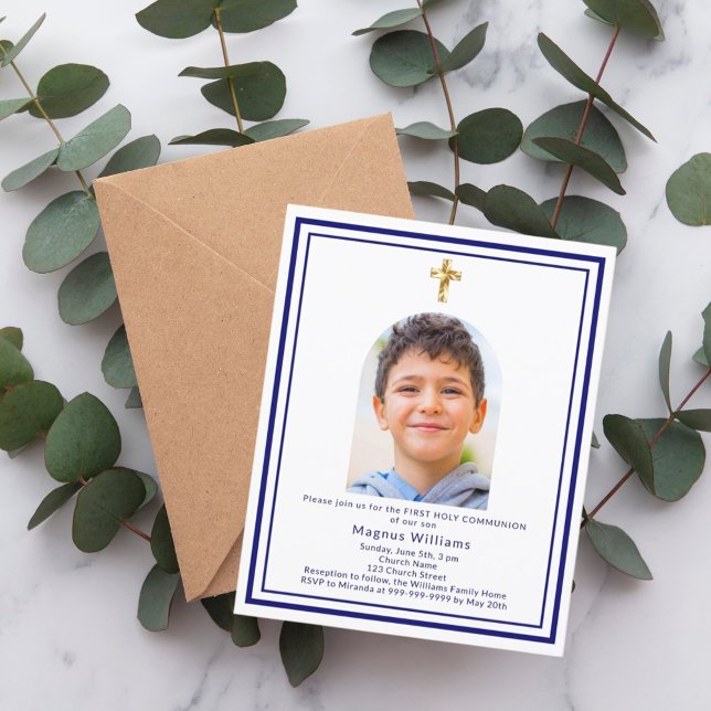Inbjudan till första kommunision till marschfotot  (Skapare uppladdad)
