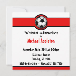 Inbjudan till fotbollsbytet Red Birthday