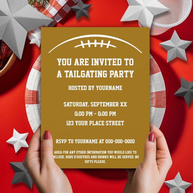 Inbjudan till fotbollspartiet (Tailgating Party Invitation)
