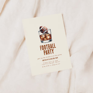 Inbjudan till fotbollspartiet med Whiskey Glass
