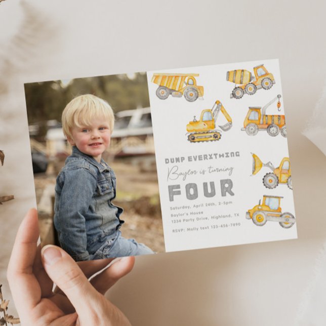 Inbjudan till foto-4e födelsedagen (Skapare uppladdad)