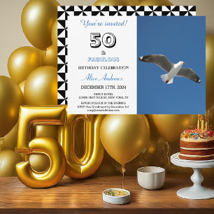 Inbjudan till foto på 50 och Fabulous Birthday